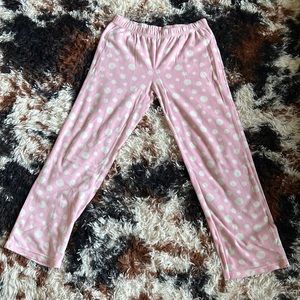 Pink Polka Dot Pajama Pants